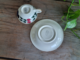 Boerenbont 418 Societe Ceramique set 6x  Kop en Schotel (kleiner model)