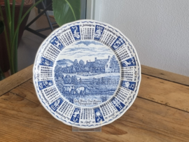 Engels blauw Myott Meakin Jaarbord 1985 22,5 cm