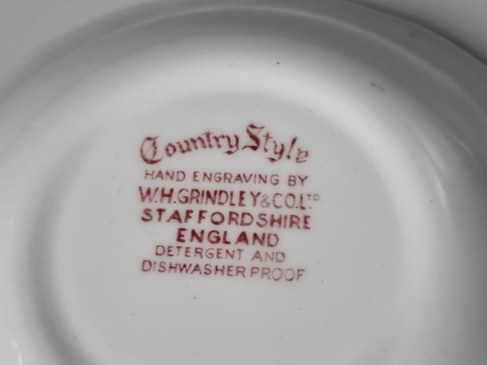 Engels rood Country Style schaaltje 17,5 cm