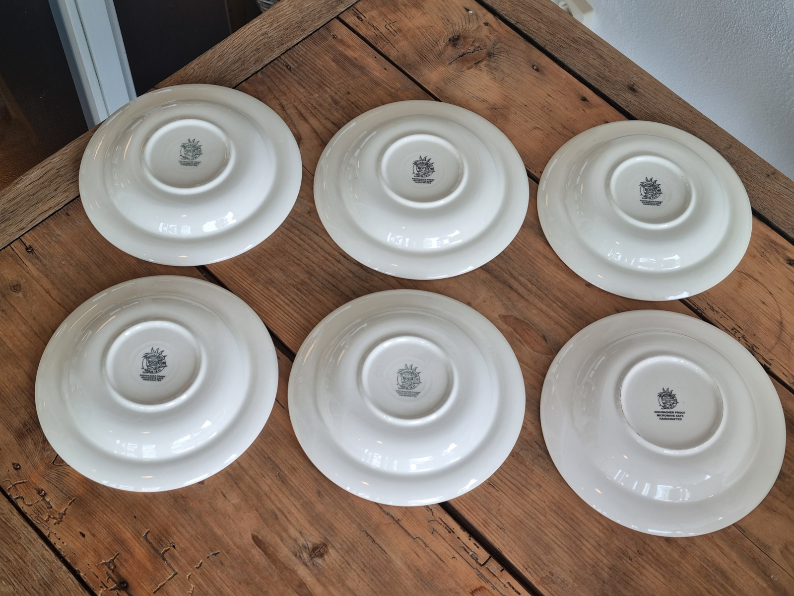 Boerenbont Boch set 6x Diep Pasta Curry Bord 22,5 cm (Nieuwste Boch)