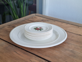 Wedgwood Moss Rose gebakstel 8 personen