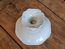 Petrus Regout Marines donkerblauw tazza op hoge voet 23,5 cm (hoekig model, ster)