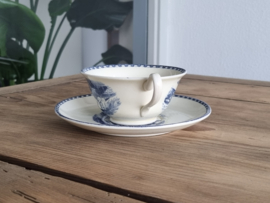 Landschap Blauw Societe Ceramique Kop en schotel (rond model)