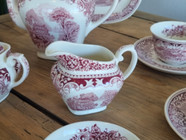 Regout Castillo Old England rood Koffieservies Theeservies 6-pers.