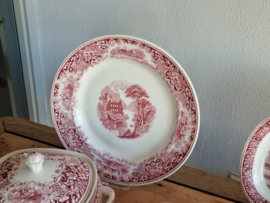 Regout Castillo Old England rood compleet Eetservies 6-pers.