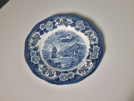 Engels blauw Enoch Wedgwood Lochs of Scotland plat dinerbord 25,5 cm