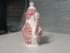 Engels rood Grindley decor Homeland koffiepot theepot 18 cm