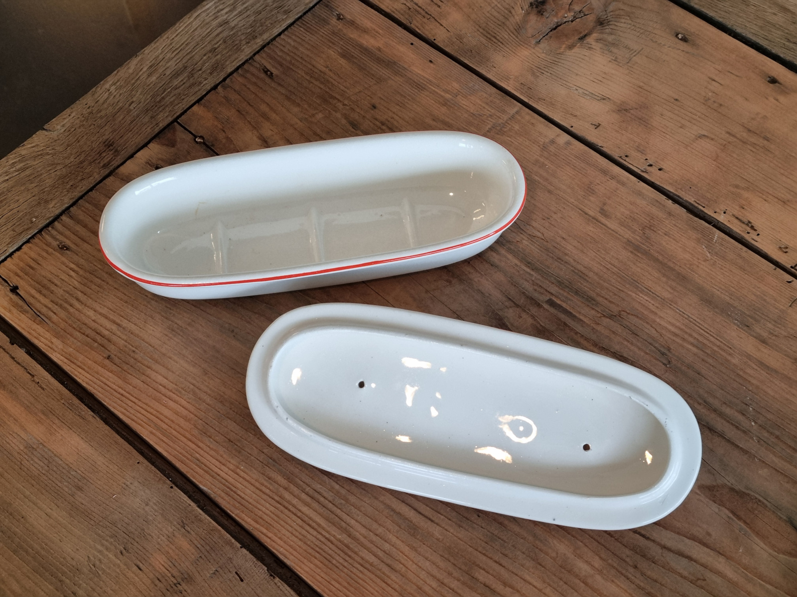 Vintage Aardewerk Societe Ceramique Shampoo Bar Houder | Zeepbakje met deksel