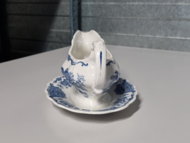 Engels Ridgway Windsor blauw Sauskom met oor op vaste onderschotel