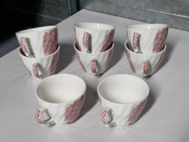 Engels rood British Anchor Memory Lane Koffieservies 8-pers.