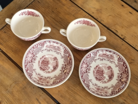 Regout Castillo Myott set 2x soepkom met schotel