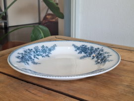 Société Céramique Bruges blauw rond serveerbord 35,5 cm