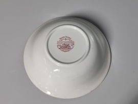Engels rood English Ironstone Tableware River Scenes hoge ronde schaal 22 cm