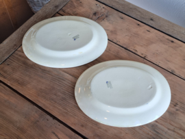 Engels Boerenbont Adderleys set 2x ovale schaal 28,5 cm