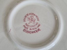Boerenhoeve Rood Societe Ceramique gebaksbordje 15 cm