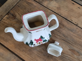 Engels Mason's Christmas Village 1983 Kerstservies Koffiepot