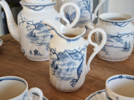 Petrus Regout Marines donkerblauw Koffieservies 6-pers. (rond model)