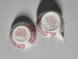 Engels rood British Anchor Memory Lane Koffieservies 8-pers.