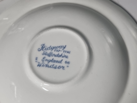 Engels Ridgway Windsor blauw espresso kop en schotel