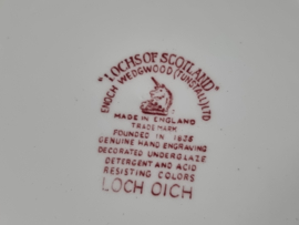 Engels rood Enoch Wedgwood Lochs of Scotland plat dinerbord 25 cm