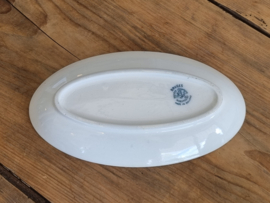 Société Céramique Bruges blauw ovaal schaaltje 25 cm