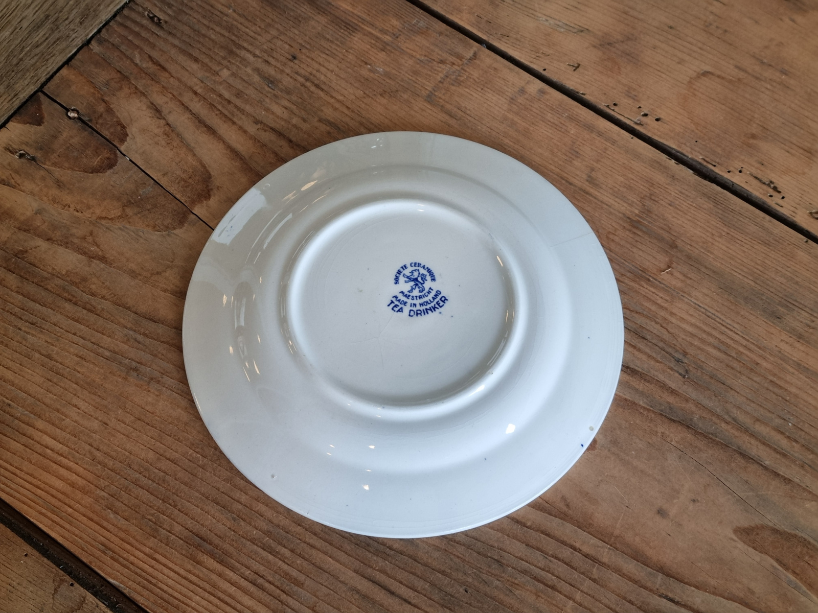 Tea Drinker blauw Societe Ceramique ontbijtbordje 20 cm