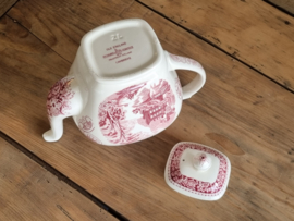 Regout Cambridge Castillo Old England rood robuuste Koffiepot Chocoladepot 2 liter