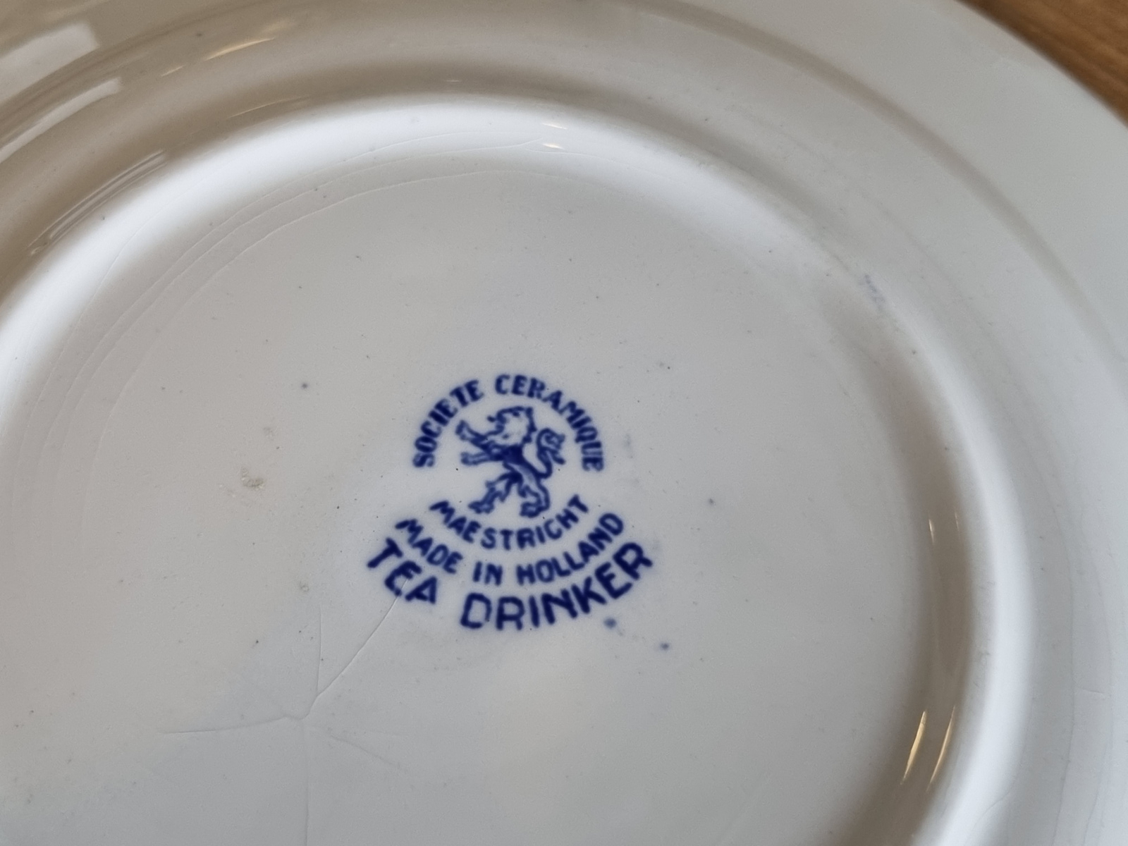 Tea Drinker blauw Societe Ceramique ontbijtbordje 20 cm