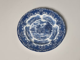 Engels blauw Grindley Country Inns ontbijtbord 20 cm