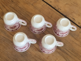 Regout Castillo Royal Sphinx set 5x espresso kop en schotel