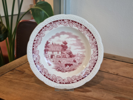 Boerenhoeve Rood Societe Ceramique diep pasta curry bord 24 cm