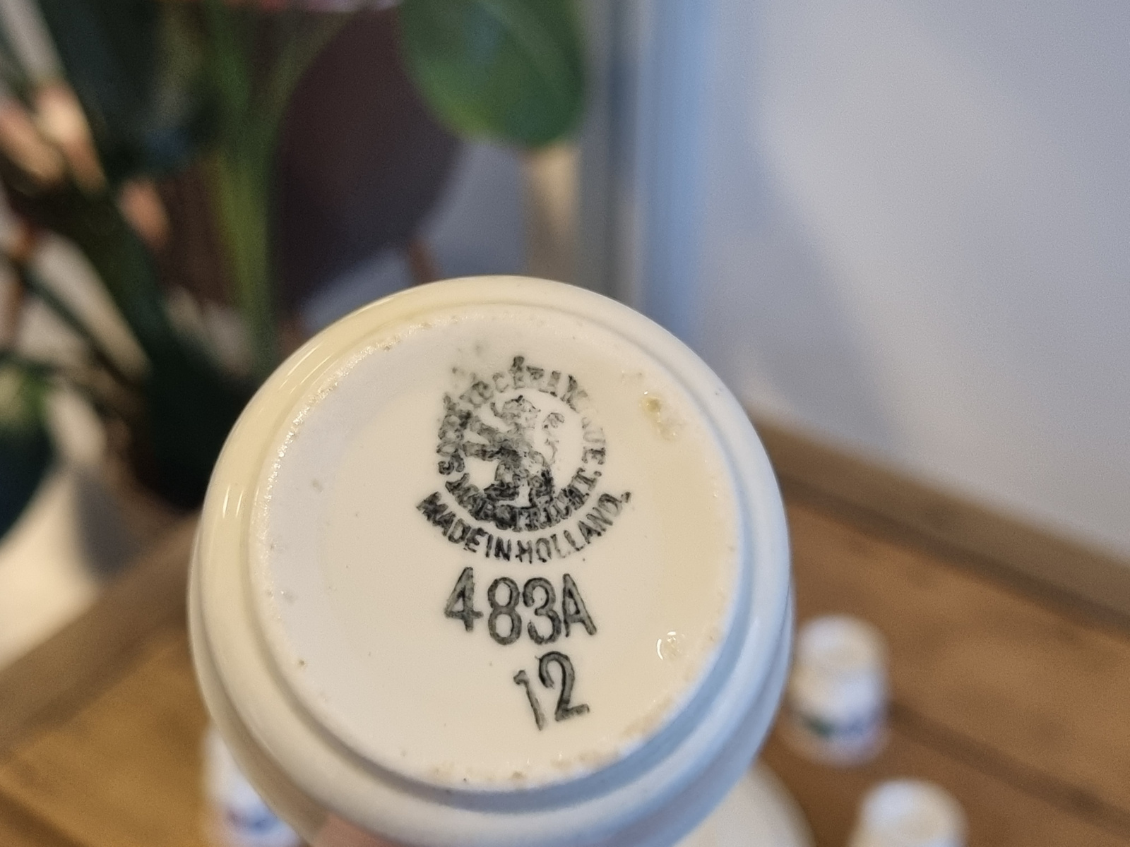 Boerenbont Societe Ceramique 483a Eierdopset met originele zoutvaatje
