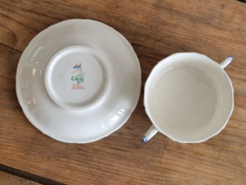 Frans GIEN decor Oiseaux de Paradis Soepkom met schotel