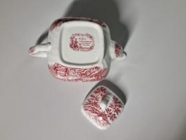 Engels rood Jachtservies Myott The Hunter Theepot 1,2 liter