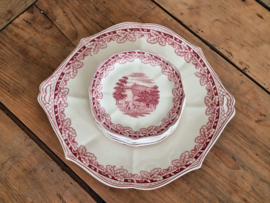 Boerenhoeve Rood Societe Ceramique gebakstel 6 persoons