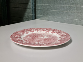 Engels rood Enoch Wedgwood Woodland Gebaksbord Pannenkoekenbord 28,5 cm