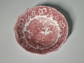 Engels rood Enoch Wedgwood Woodland hoge ronde schaal 24 cm