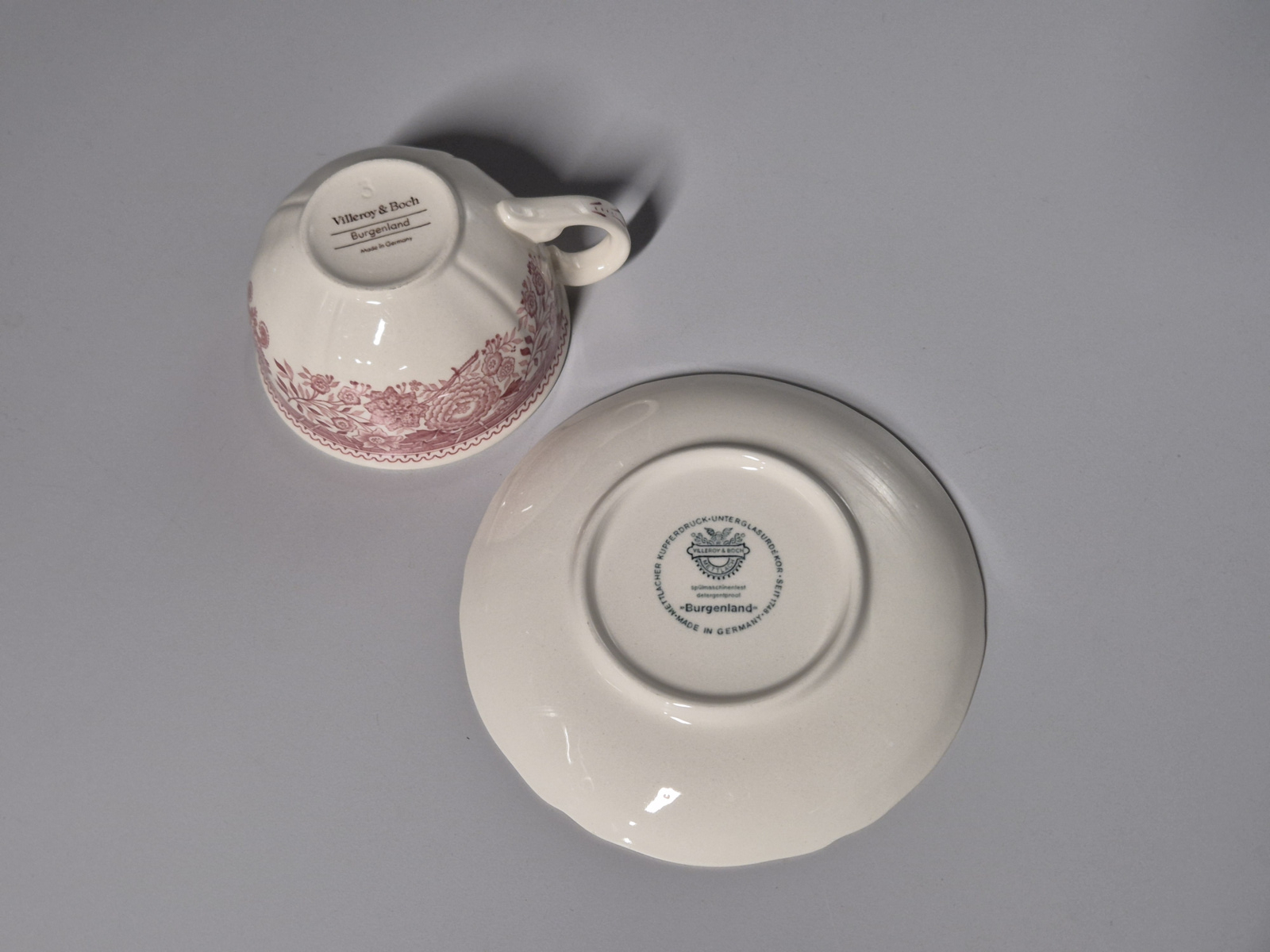Villeroy en Boch Burgenland rood Thee Kop en schotel Ø 9,5 cm