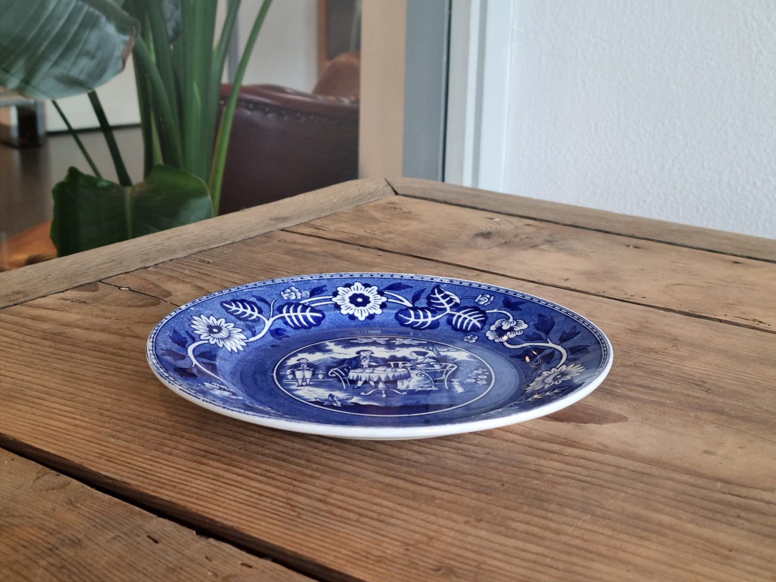 Tea Drinker blauw Societe Ceramique ontbijtbordje 20 cm