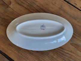 Regout decor Richmond rood ovaal schaaltje 25,5 cm