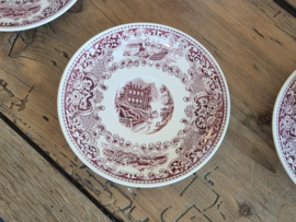 Regout Castillo Old England rood Koffieservies Theeservies 6-pers.