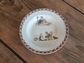 Frans Sarreguemines Enfants Diep Bord 20 cm (afb. breien)
