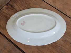 Boerenhoeve Rood Societe Ceramique ovale schaal 33,5 cm