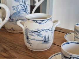 Petrus Regout Marines donkerblauw Koffieservies 6-pers. (rond model)