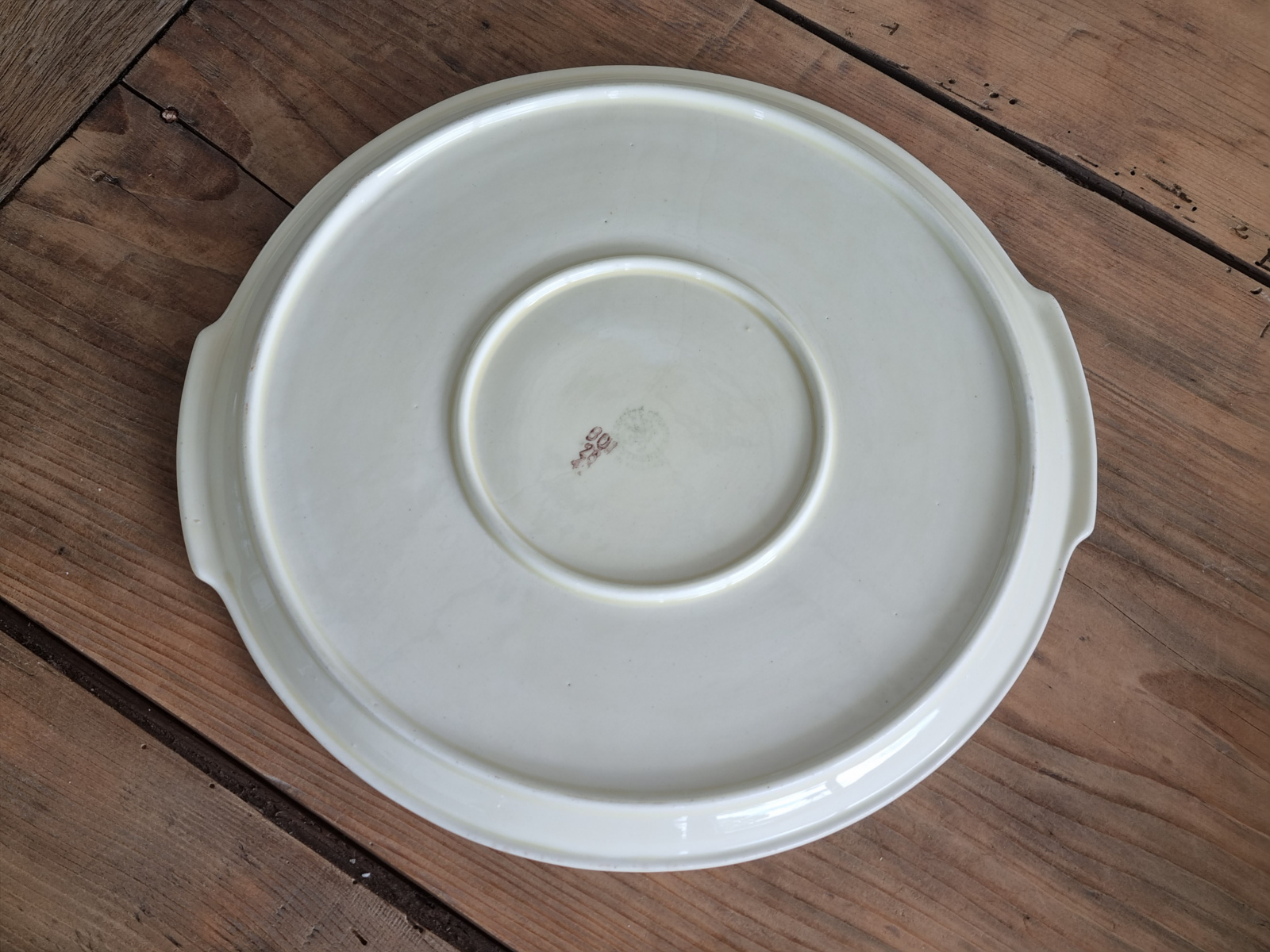 Societe Ceramique Bloemetje Serveerschaal  rond 27,5 cm