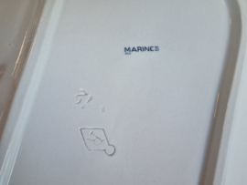 Petrus Regout Marines donkerblauw rechthoekige serveerschaal 37 cm