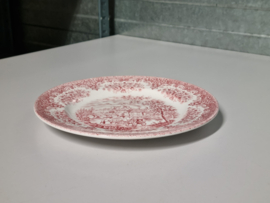 Engels rood English Ironstone Tableware River Scenes plat dinerbord 22,5 cm