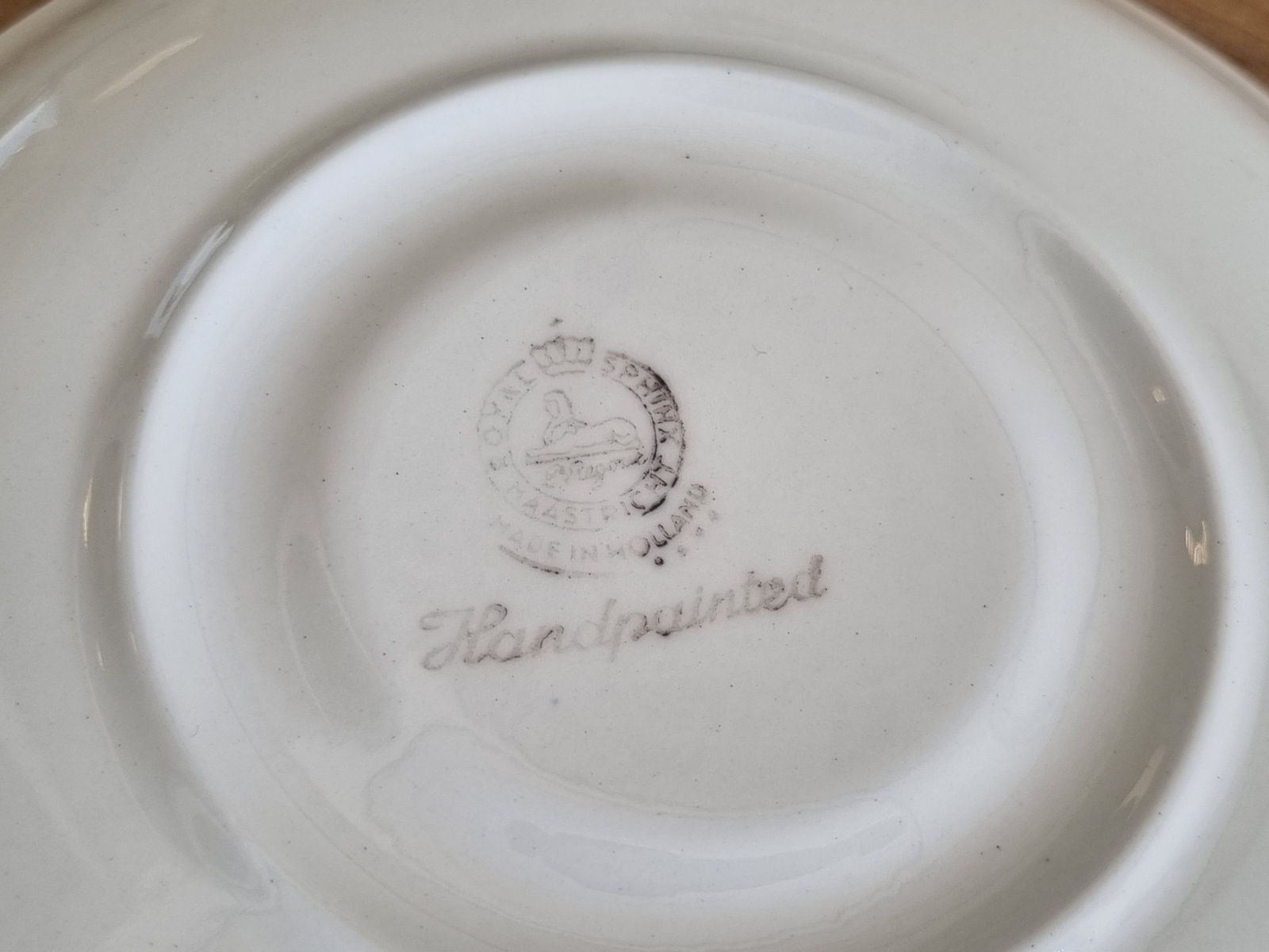 Oud Boerenbont Regout | Royal Sphinx losse Schotel voor Soepkom