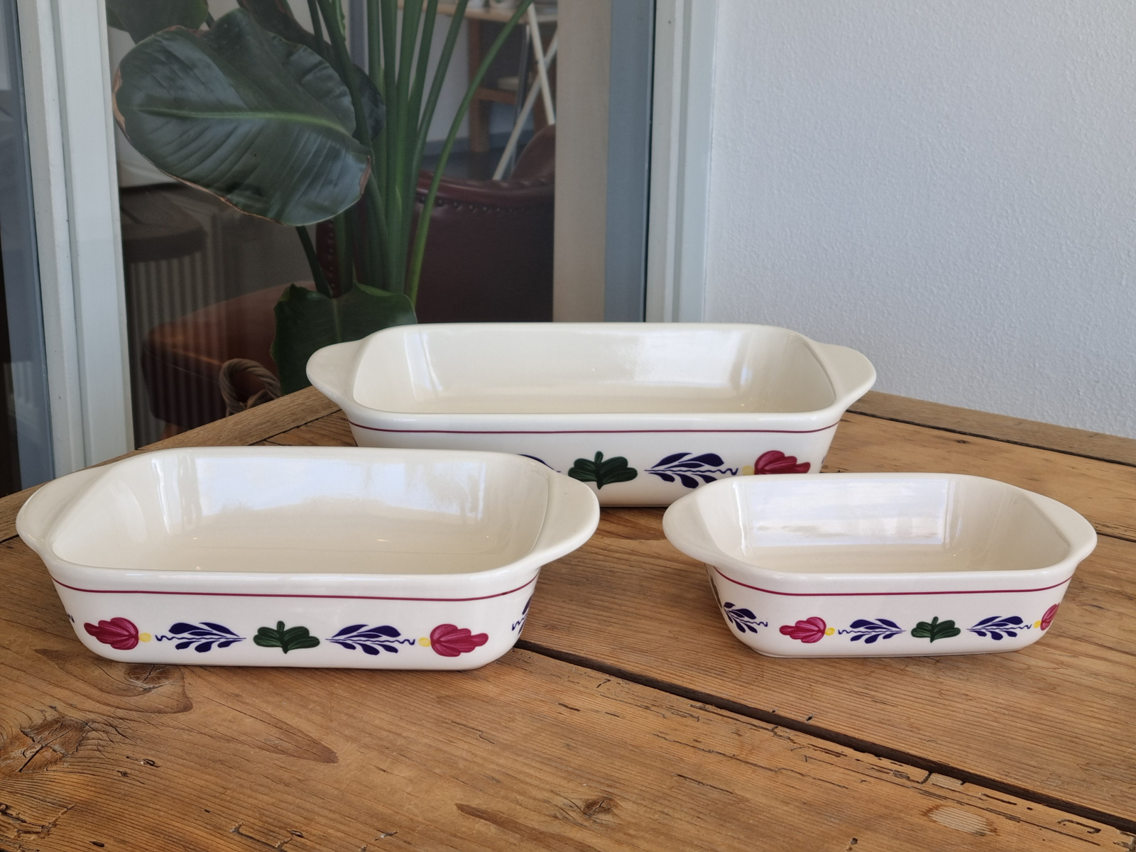 Boerenbont Boch set 3x ovenschaal