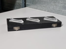 Set 12x Messenlegger van glas in originele doos